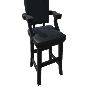 Rustic Bar Stool - Black